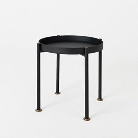 Mahalia Four Leg Coffee Table, H45 x L40 x W40cm, Black