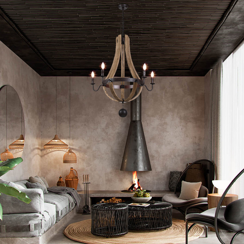 Acker 5 - Light Dimmable Empire Chandelier
