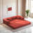Boneless Sleeper Sofa Bed Convertible Compression Couch Bed Corduroy Floor Couch With 2 Pillows-121416303-129588363