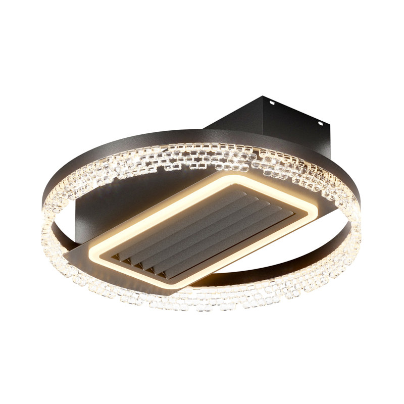 Ventilateur de plafond moderne sans feuille de 20 pouces avec moteur réversible amovible et lavable à télécommande