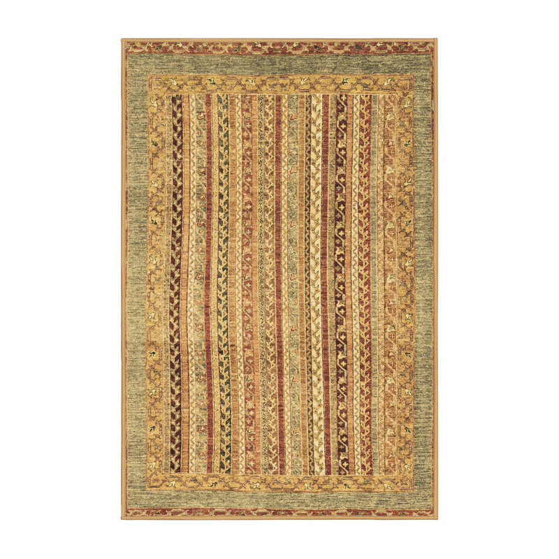 Kamylla Washable Ikat Indoor Rug, Rectangle 5' x 8'