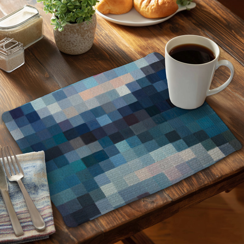 Ensemble de 4 napperons Pixelated Mountainous