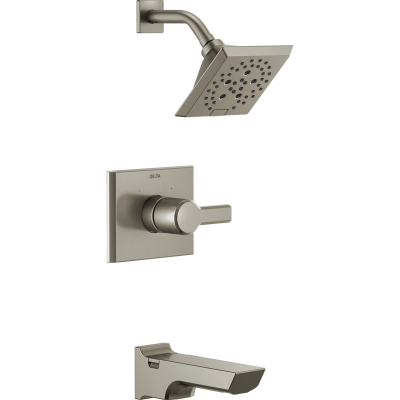 Pivotal 14 Series Tub and Shower Faucet, Stainless Steel