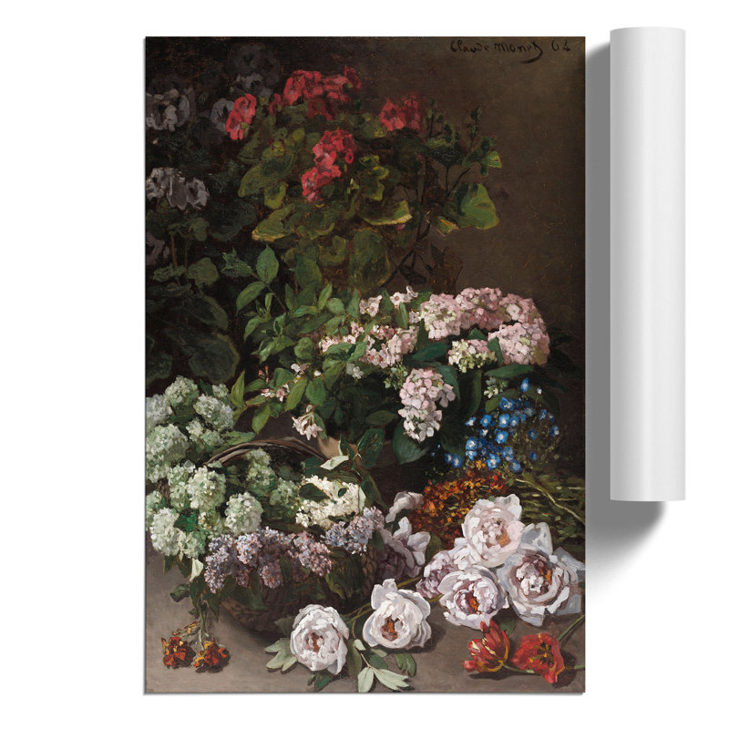 Spring Flowers by Claude Monet - Frameless Print, 42cm H x 30cm W x 0.1cm D