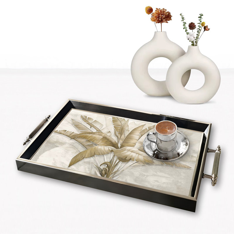 Elegant Glass Tray, 19.7 x 11.4 x 1.4 inches | 100% Durable Glass Construction | Easy to Clean with Damp Cloth | Ideal for Serving, Decorative Display, and Organizing | Stylish Addition to Home Décor