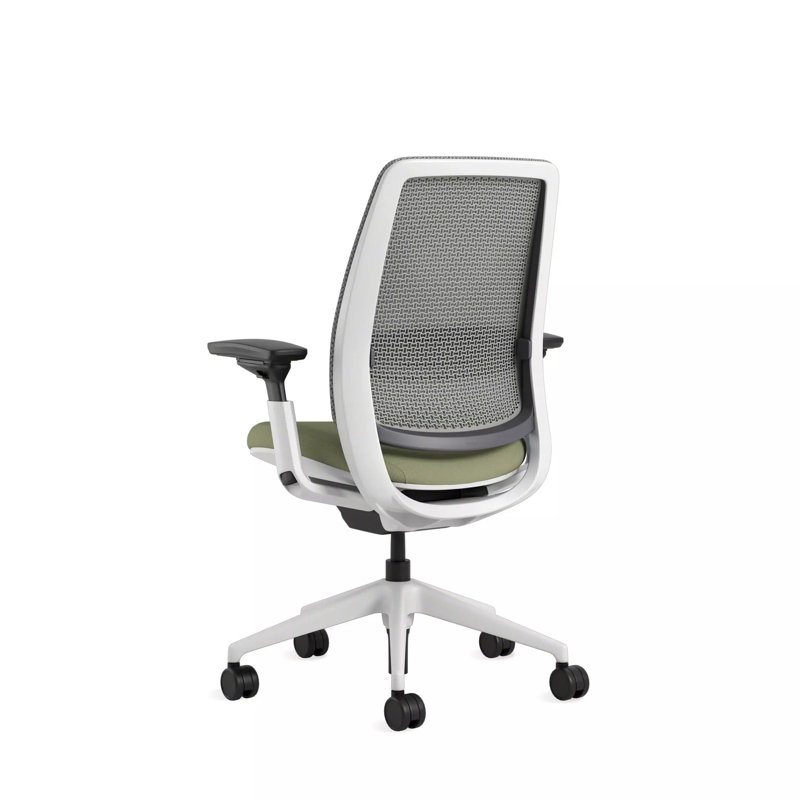 Steelcase Series 2 3D Microknit Airback Task Chair, Olivine/Nickel, Seagull, Carpet
