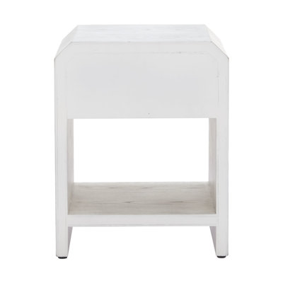 Table de bout à piédestal de forme libre en bois 20 po avec tiroir