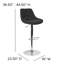 Tabouret de bar pivotant à hauteur réglable au gaz contemporain avec coussin de soutien - Tabouret de cuisine-1549791575