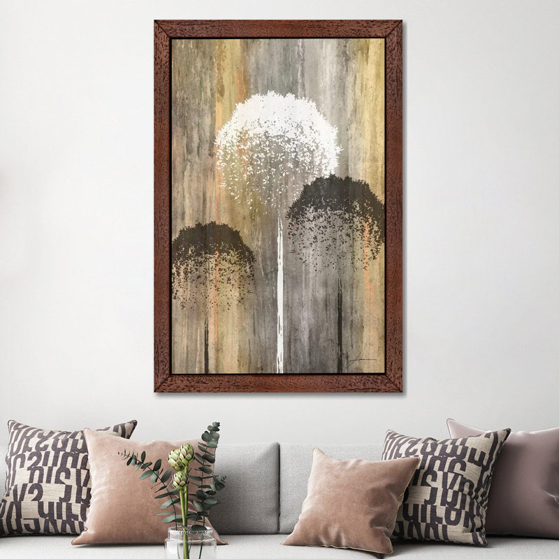 Rustic Garden I by James Burghardt - Print on Canvas, 66.04 cm H x 45.72 cm W, Brown Framed