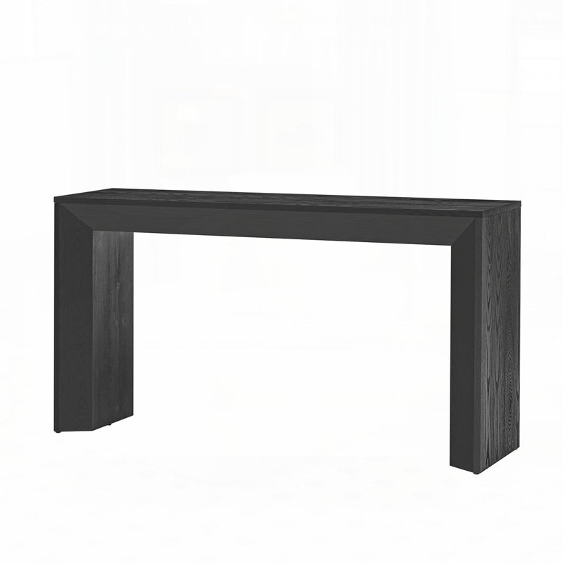 59" Long Sofa Table Console Table, Black