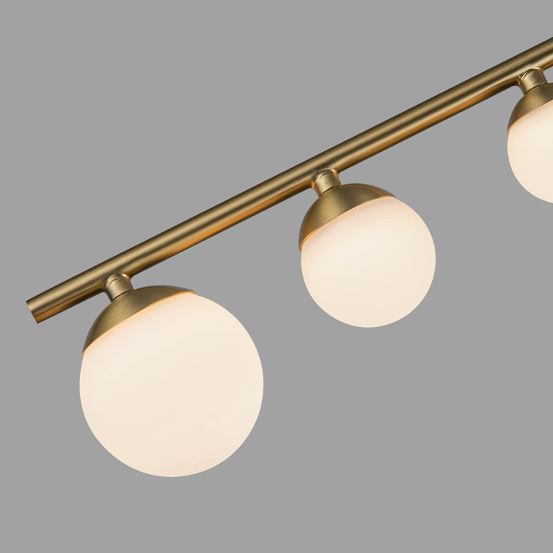Cypress 2 Arm Opal Glass LED Semi-Flush, Brushed Gold