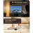 57.5" LED Corner Floor Lamp With Remote - Dimmable, Adjustable Color Temperature 2700K-6000K For Living Room, Bedroom, Office