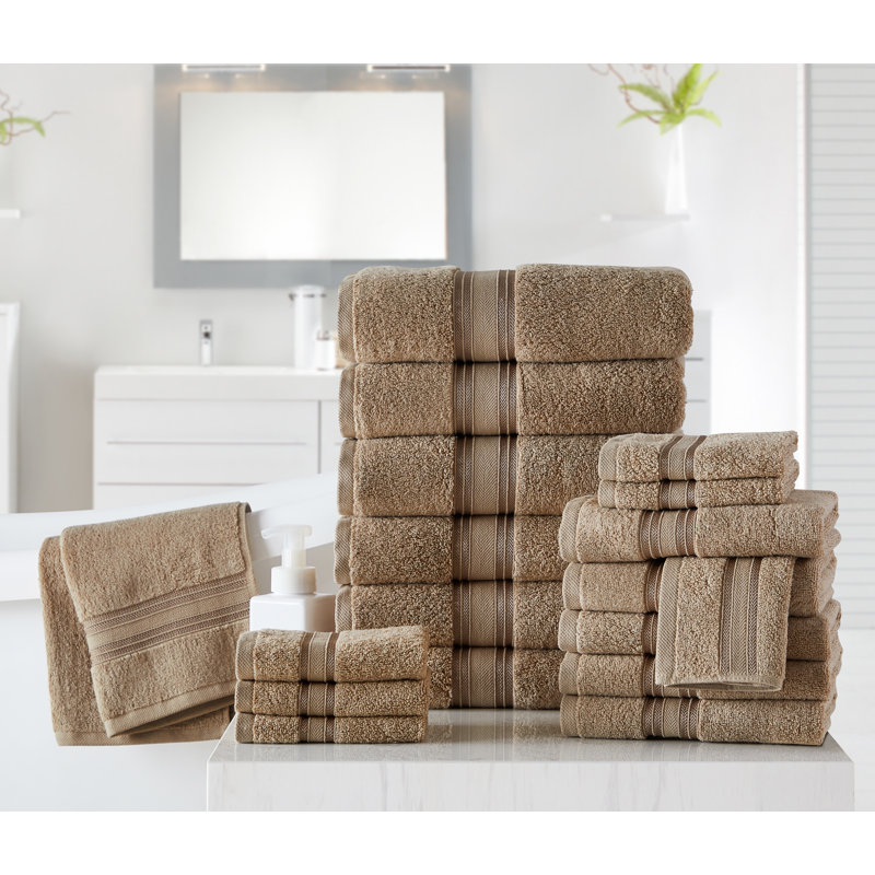 18-piece Cotton Towel Set, Humus