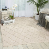 Gleam Geometric Area Rug in Ivory