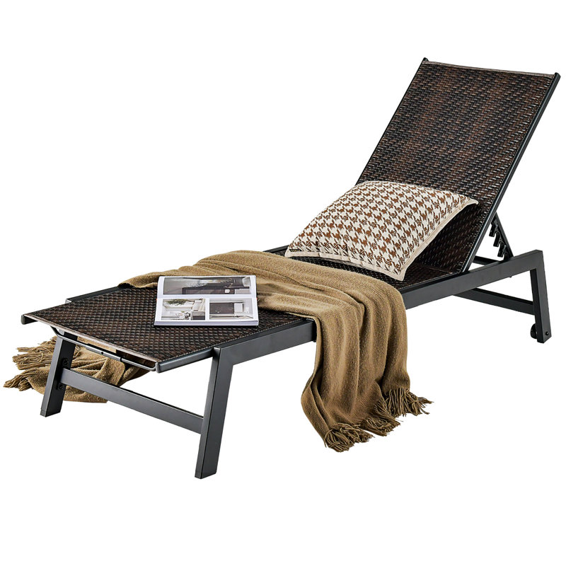 Neilyn Outdoor Metal Chaise Lounge