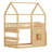 Playful House Bed Frame Equipped with Glow-Feature Shelves-1129331126