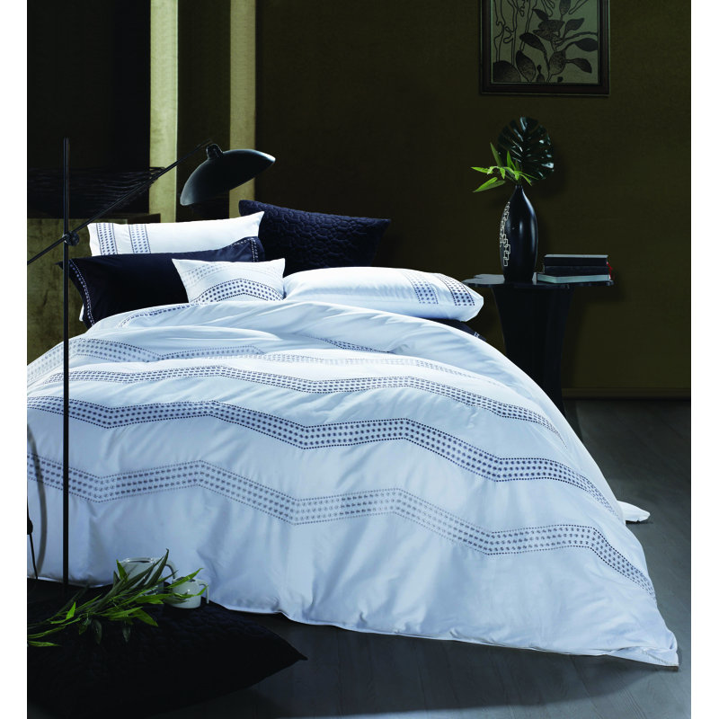 Modern & Contemporary Cotton Chevron / Zig Zag Duvet Cover, Full / Queen