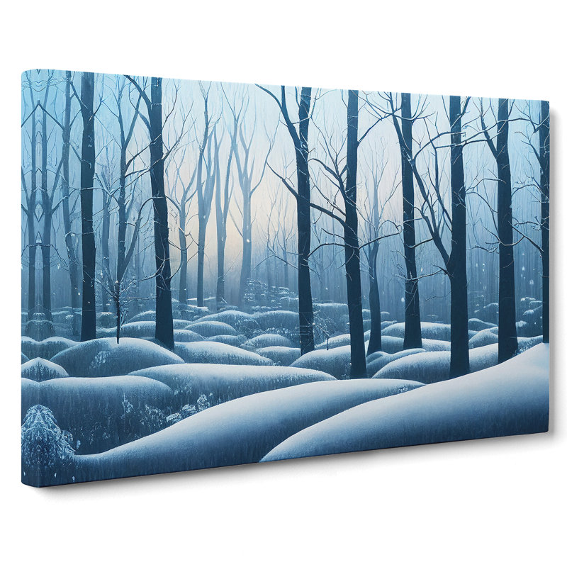 Joyful Winter Forest - Wrapped Canvas, 35cm H x 50cm W x 3cm D