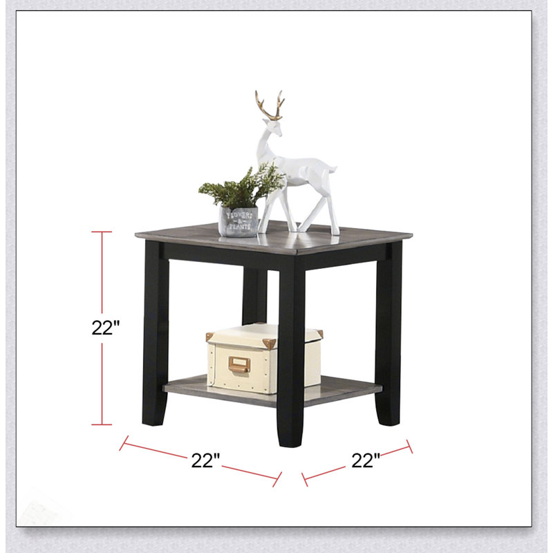 Élégante table de bout brun foncé avec tablette ouverte pour la vie moderne et un rangement supplémentaire, parfaite pour les petits espaces et les décors.
