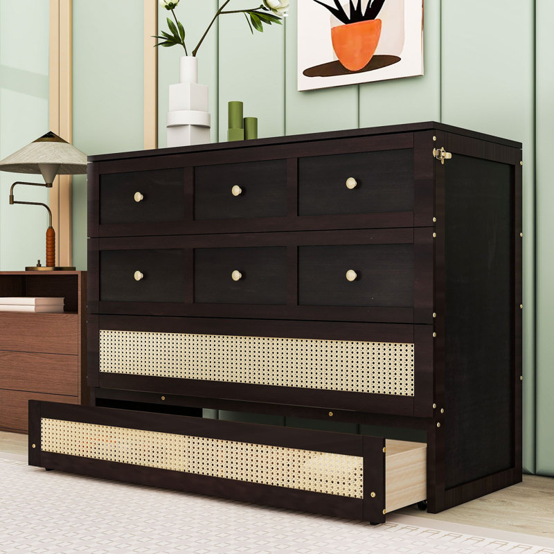 Full Wood Murphy Bed with Large Drawers