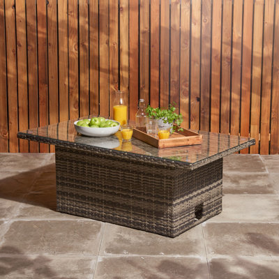 Bowery Rectangular Wicker Outdoor Coffee Table , 130cm cm W 80cm cm D
