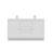 Feike 60'' Double Bathroom Vanity with Solid Surface Top-157448123