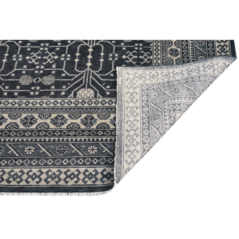 TUKNTR140DYGY Hand Woven Wool Oriental Area Rug, Rectangle 10' x 14'