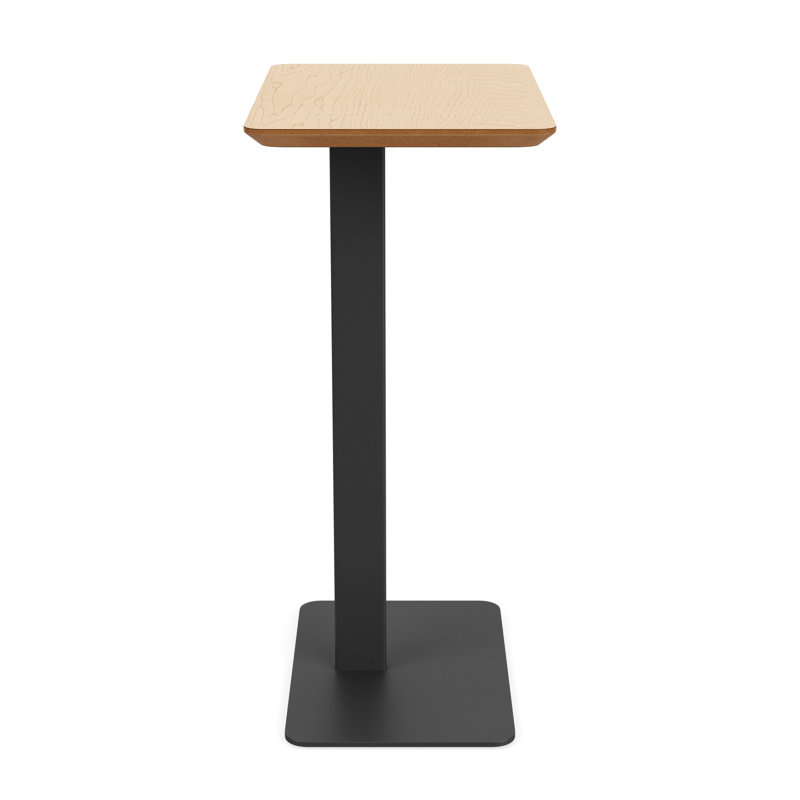 Plateau en stratifié à base d'acier Luxe, Gris anthracite, Chêne Naturel