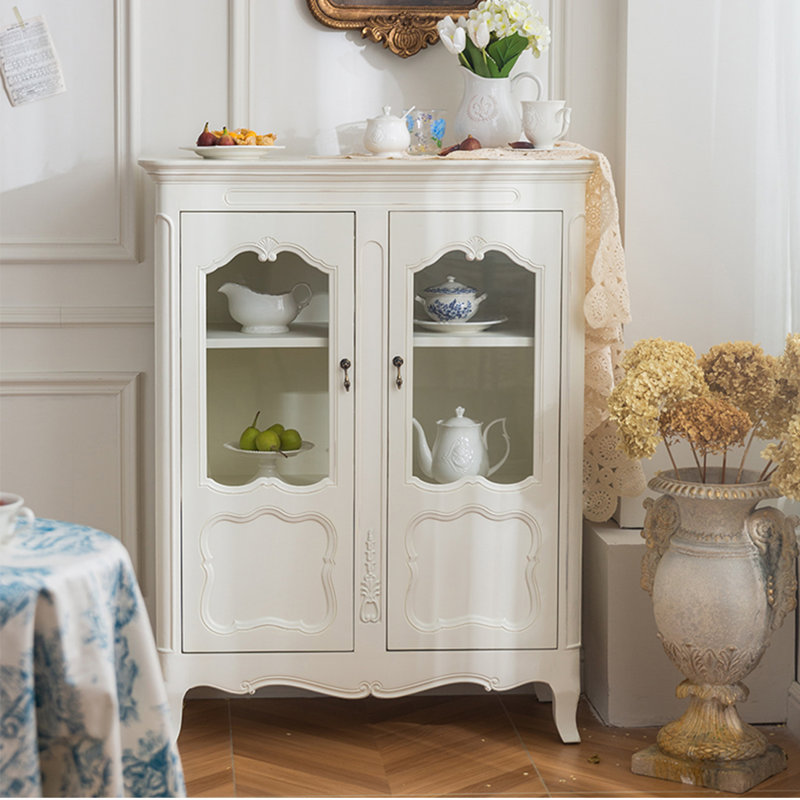 Vitrine élégante à double porte de style français