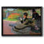 Camille Monet sur un banc de jardin, reproduction d'art sur toile-95889189-95889195