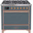 ILVE Majestic II Series 36 inch Dual Fuel Range with 6 Sealed Burners, Griddle (Solid Door)-64707960-64707956