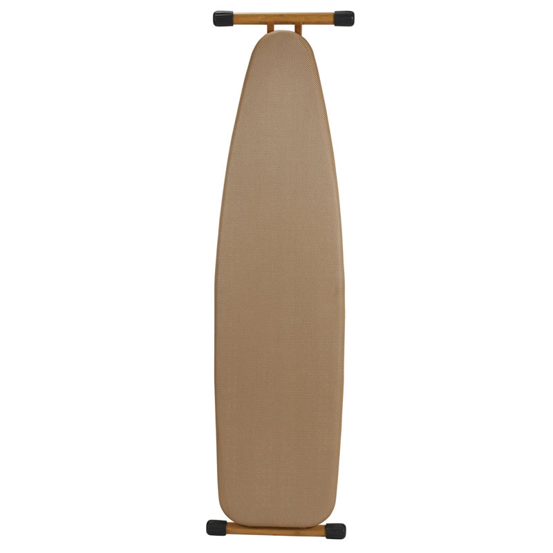 Tan FiberTech Cover Ironing Board with Bamboo Legs