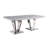 Eardie Rectangular Dining Table in Light Grey and Mirrored Silver