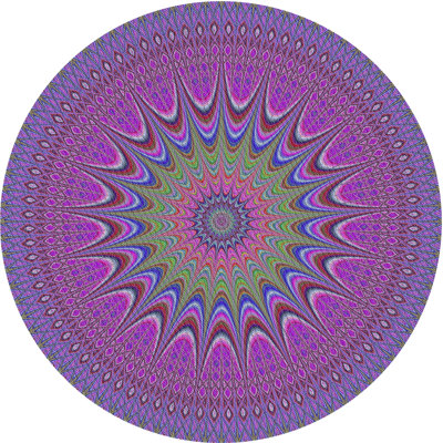 Tapis rose / vert / mauve Power Loom