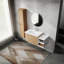 Meuble-lavabo mural avec lavabo et armoire latérale
