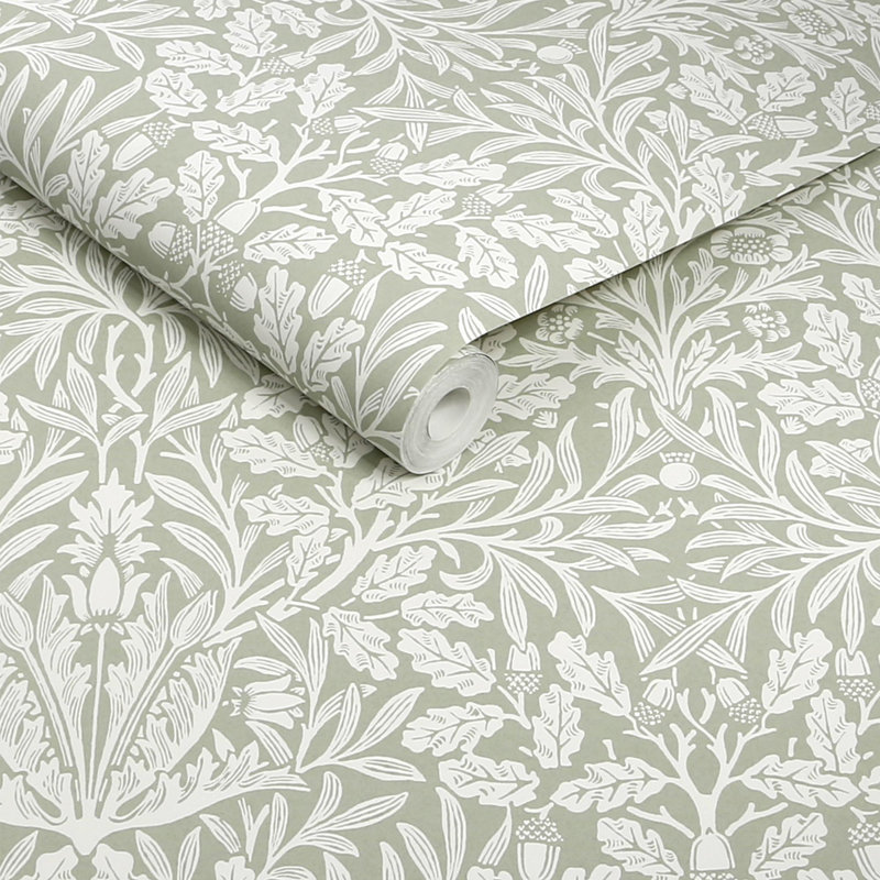 10m x 0.52cm Matte Non-Pasted Wallpaper Roll, Sage