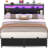 Storage Bed with Sliding Doors, LED Lights & USB Charging Station-1425455793-1425455792