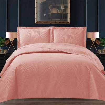 Polyester Floral Bedspread with Pillow Shams Included