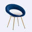 Chaise d'appoint en velours 26,3 po Henia-1906402265