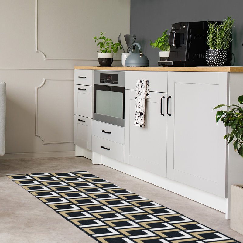 Tapis de couloir noir