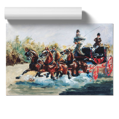 Horses with Cart by Henri de Toulouse Lautrec - Frameless Print