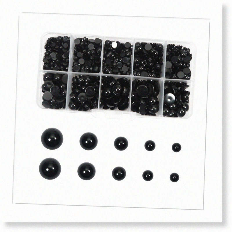 Plastic Doll Beads Set 830pcs 4mm-10mm