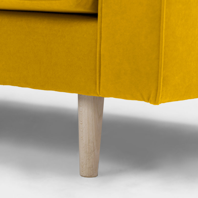 Boubacar Upholstered Armchair, Natural, Mustard