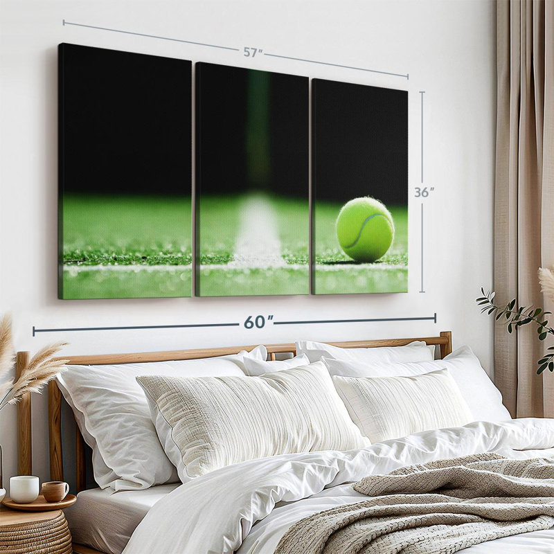 «Tennis Line», reproduction sur toile, H 36 po x l 57 po x P 1,25 po