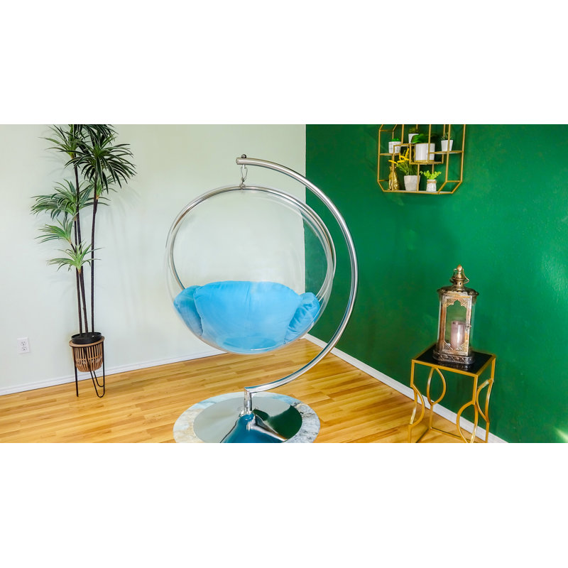 Balancelle avec support, Chrome / bleu