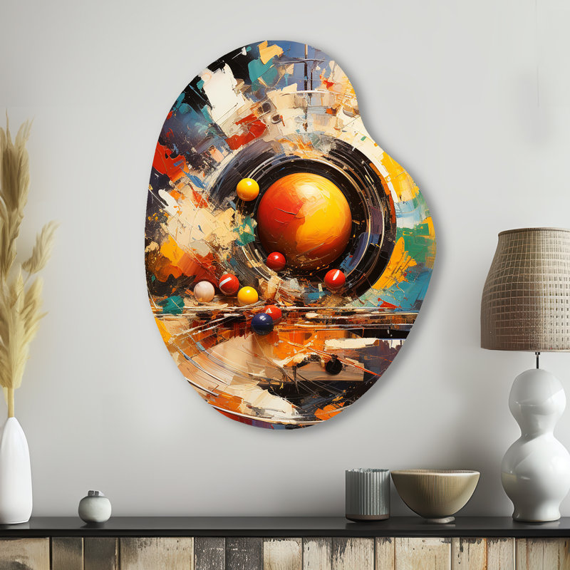 Décoration murale irrégulière en métal Ruggles - Billiards Pear, H 38 po x l 28 po