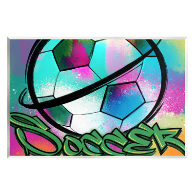 «Bb-724-Wood Urban Sports Soccer Ball On MDF» par Marcus Prime, reproduction