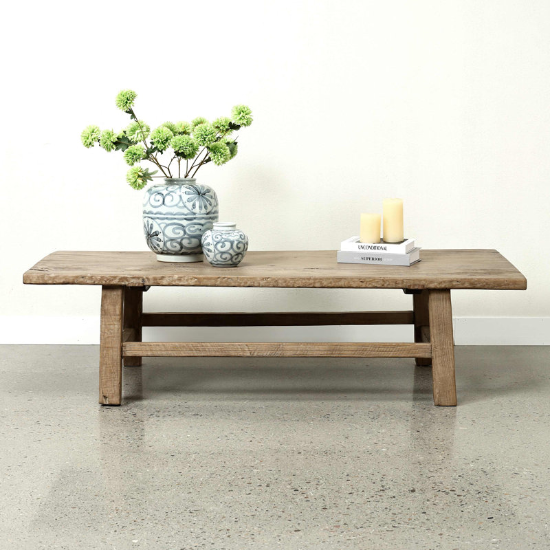 Solid Wood Coffee Table, 16.5" H x 66" L x 24" W