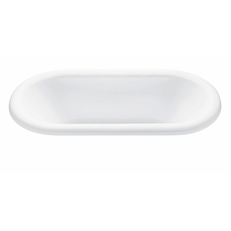 Melinda Freestanding Soaking Bathtub, 26.5" H x 35.63" W x 71.25" L, White