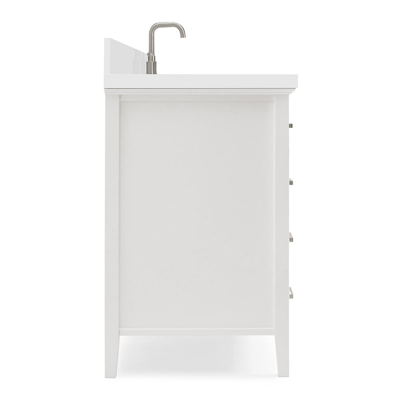 Kensington 37'' W Single Vanity, White, Pure White Quartz, 37"
